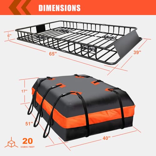MeeFar Folding Hitch Mount Cargo Carrier Basket 60