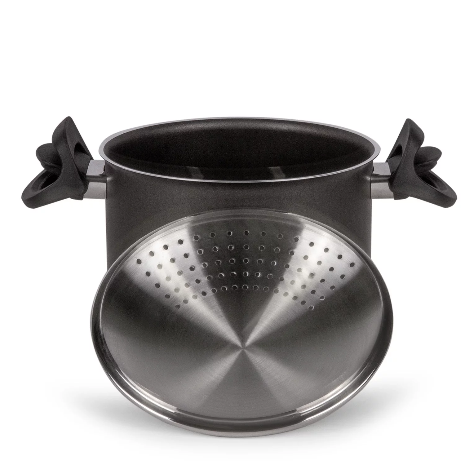 Aluminum Deep Stock Pot Onyx Non-Stick Deep Casserole pot Spagetti Pan 4.2-qt. (4 L) Soup Pot Deep Casserole Cooking Pot Cookware