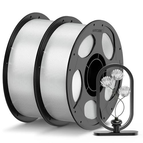 ANYCUBIC PETG Filament 1.75mm Bundle, 3D Printer Filament, Dimensional Accuracy +/- 0.02mm, 1KG Reusable Spool, 10KG Black + White + Grey + Pink + Red + Blue + Green + Orange + Yellow + Purple