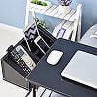 SOGES Height Adjustable Sofa Side Table Several C-table Laptop Stand End Standing Table, Black
