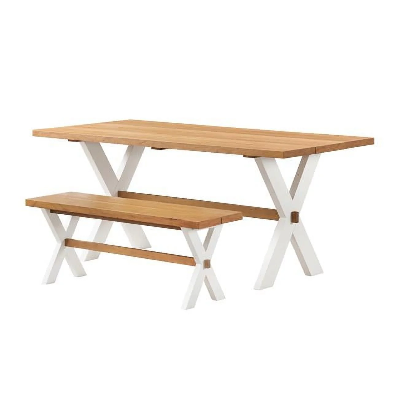 72 in. Chelsea Dining Table with Bench - Set of 2