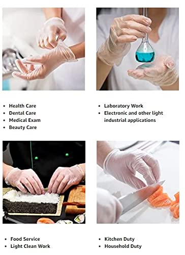Basic Diagnostic VGPF3004 Clear Vinyl Exam Gloves, Latex-Free & Powder-Free, Extra-Large, Pack of 1000