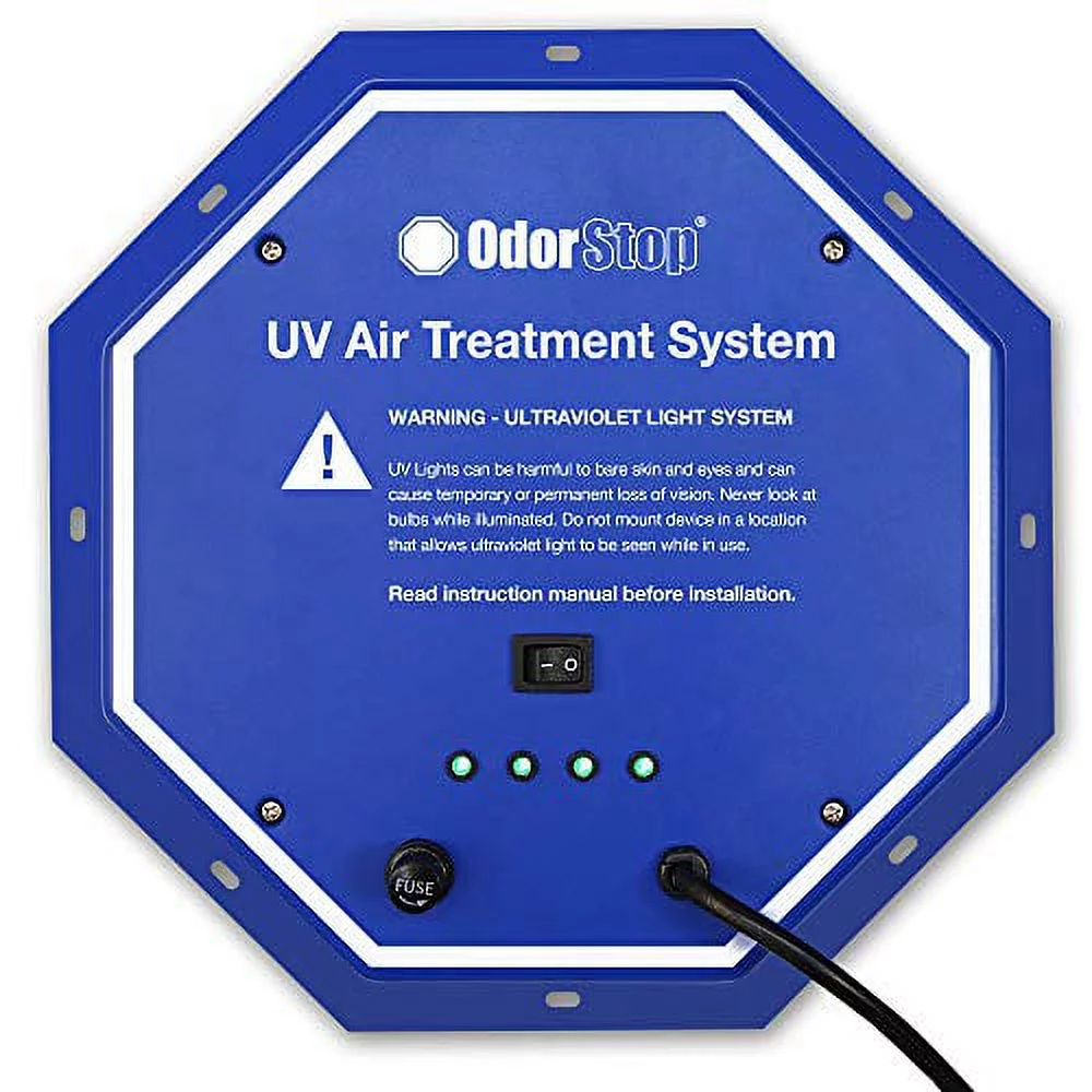 OdorStop UV Air Purifier OS72PRO - 72 Watt UV Air Purifier with Energy Saving Air Flow Sensor and 16