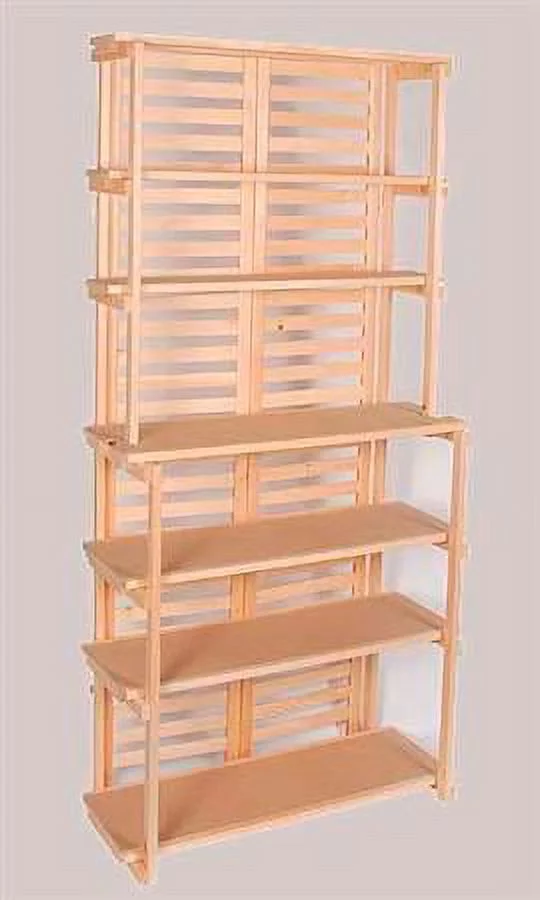 Wood Baker's Rack Display - Natural Finish