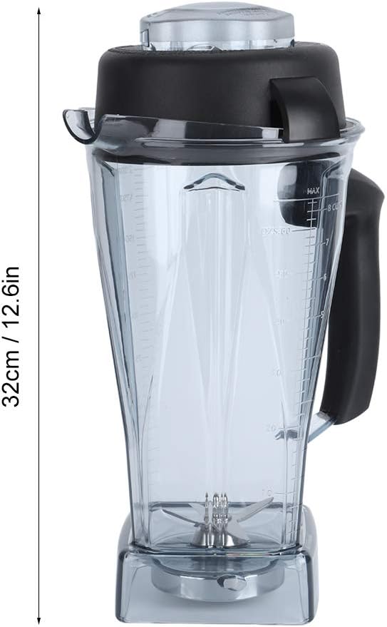 Blender Cup, 64oz Transparent Blender Container Cup Lid Blade Replacement Accessories Kit Fit for Vitamix