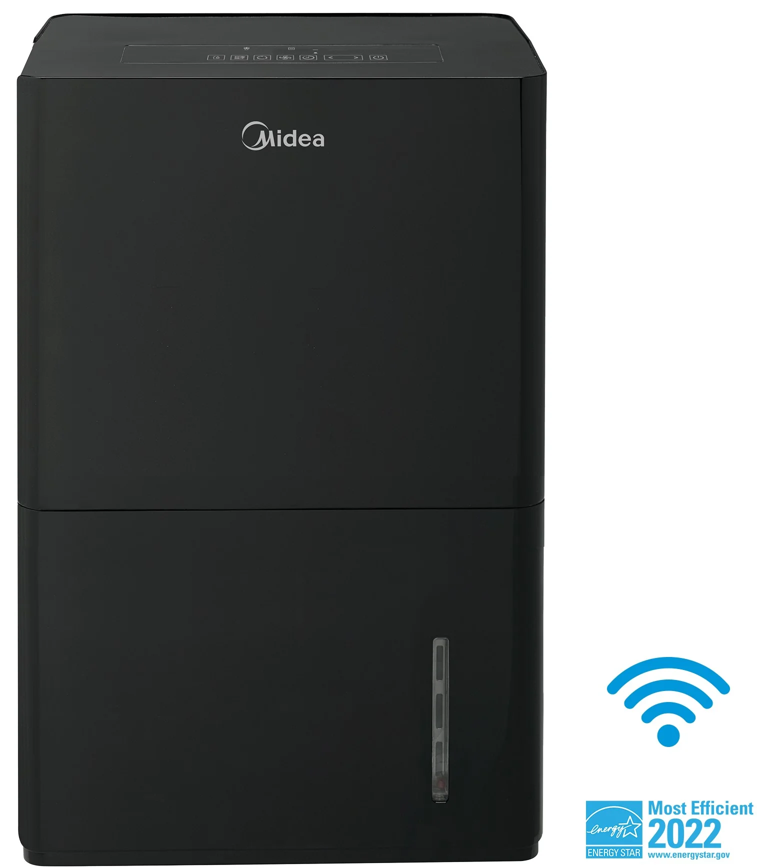 Midea 50-Pint Smart Dehumidifier with Pump - Wet Rooms, Energy Star, Black, MAD50PS1WBL
