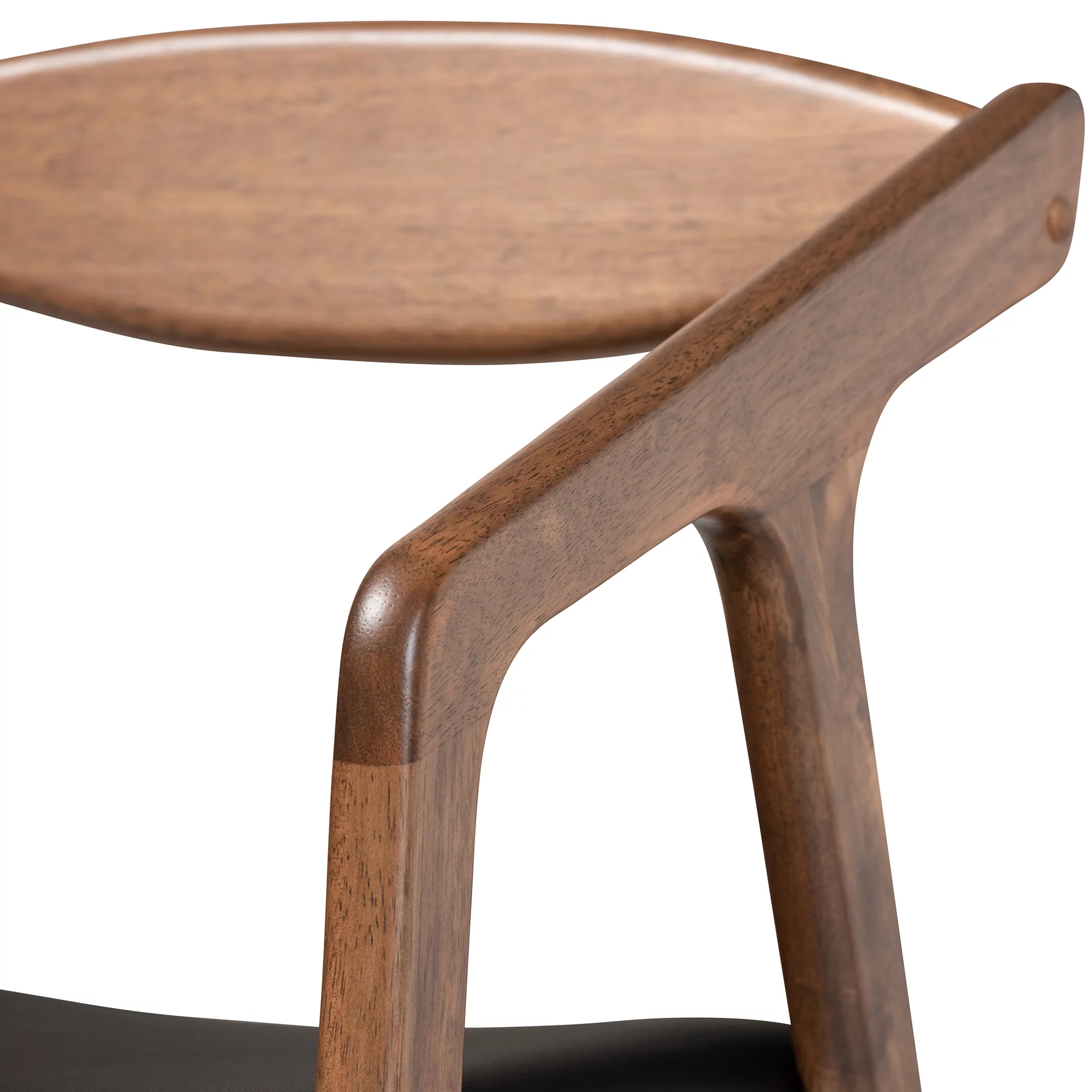 Baxton Studio Harland Dining Chair, Set of 2, Black