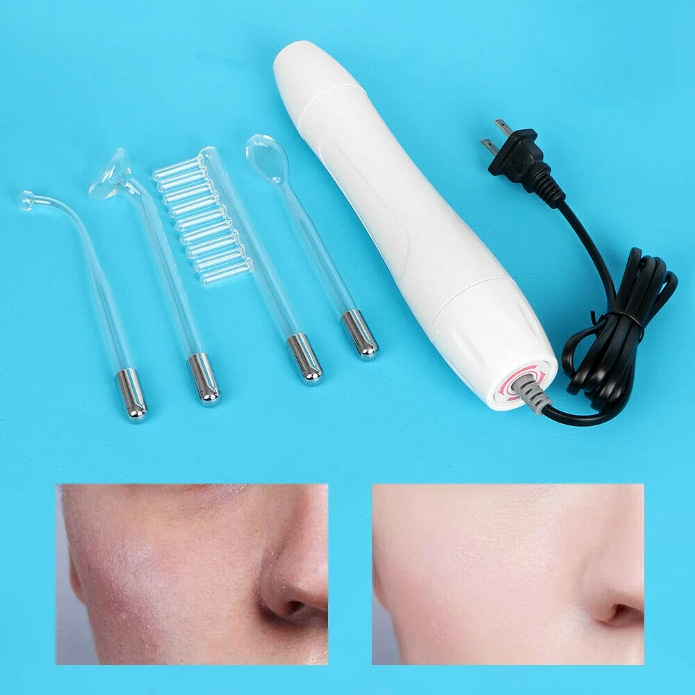 Suerbeaty High Frequency Machine, Portable Handheld High Facial Frequency with 4 Pcs Argon Gas Wand Violet