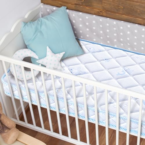 Premium Crib & Toddler Mattress,100% Knitted Fabric, Premium Fleece Surface-Hypoallergenic, 5