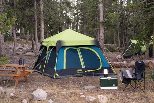 Coleman Instant Tent with 1-Minute Setup, 4/6/8/10 Person Tent with Pre-Attached Poles, Air Vent, & Carry Bag