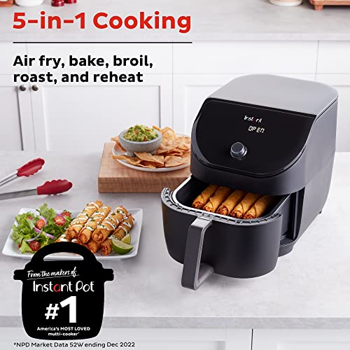 Instant Pot 10QT Air Fryer, 7-in-1 Functions with EvenCrisp Technology that Crisps, Broils, Bakes, Roasts, Dehydrates, Reheats & Rotisseries, Includes over 100 In-App Recipes, Stainless Steel