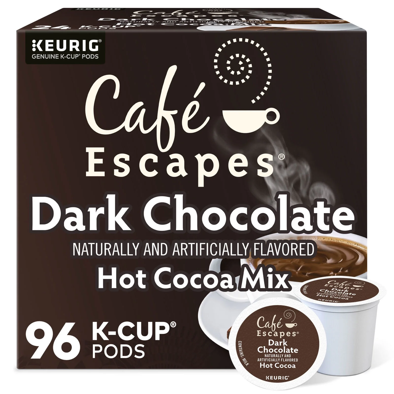 Dark Chocolate Hot Cocoa, K-Cup Pod, 96 Count