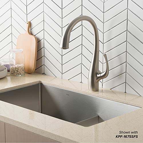 KRAUS Standart Pro 32 Inch 18-Gauge Stainless Steel Scullery Sink, 24 Gallon Freestanding Commercial Style Single Bowl Laundry & Utility Sink, KHS230-32