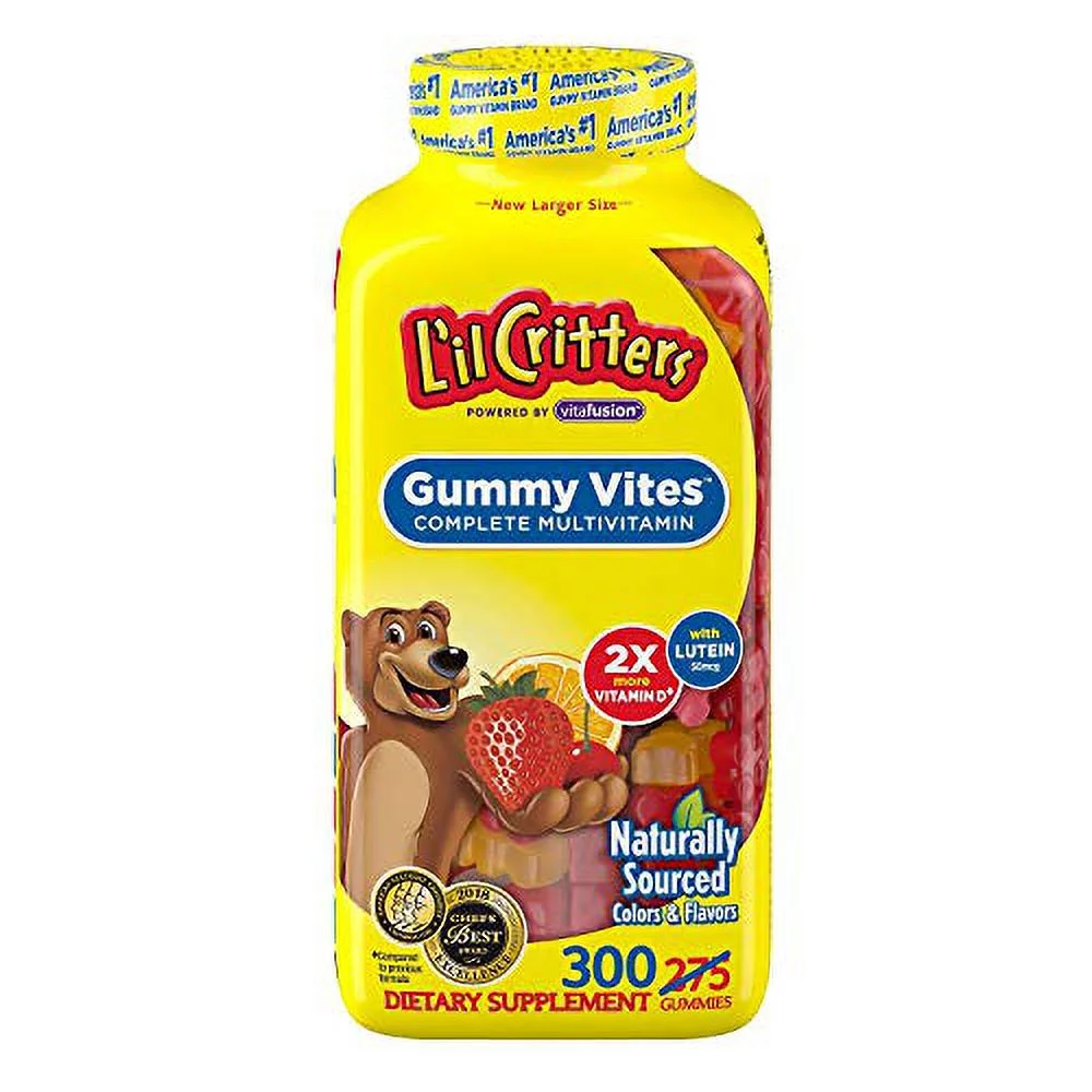 L'il Critters Gummy Vites Children's Chewable Gummy Bear Multivitamin Dietary Supplement, 275 Count