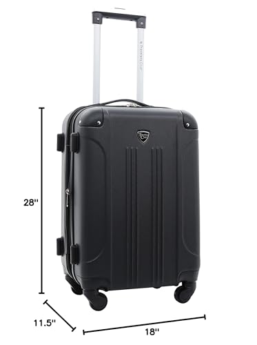 Travelers Club Chicago Hardside Expandable Spinner Luggage, Teal, 20