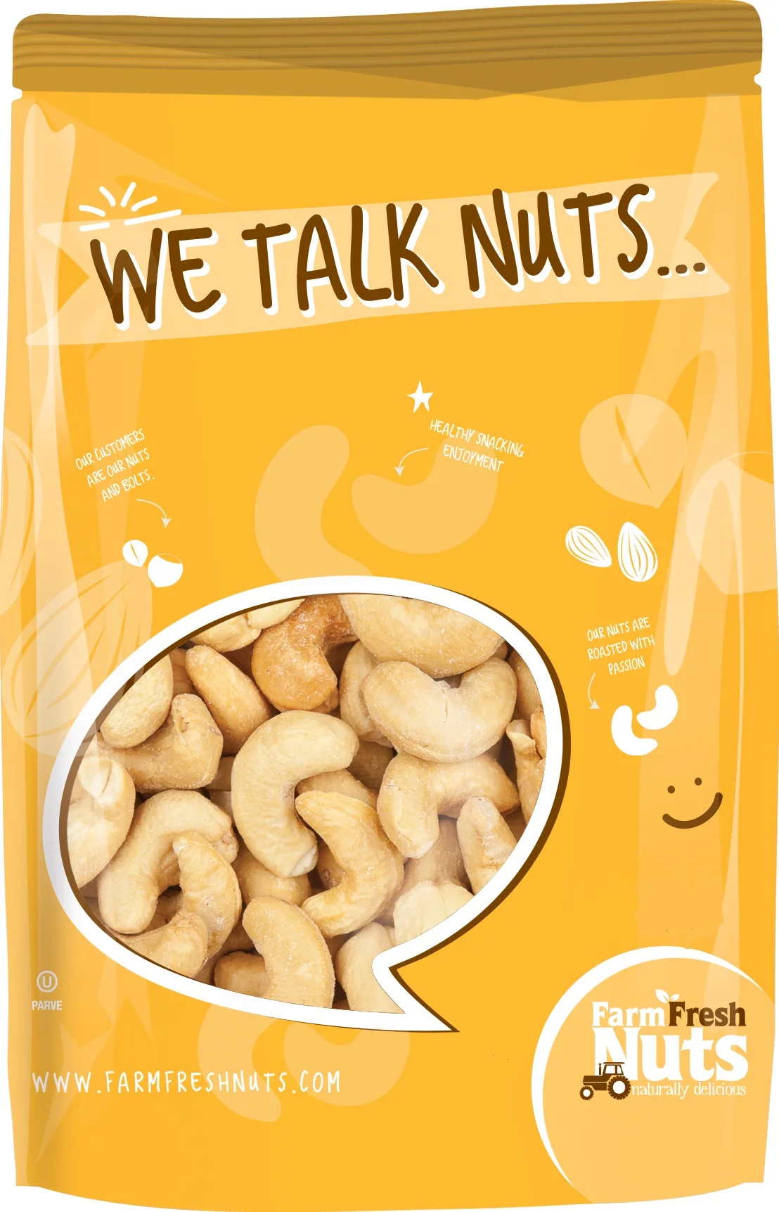 Farm Fresh Nuts Raw Whole Cashews  (10 LB)