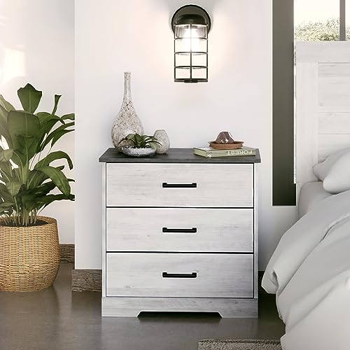 Prepac Sonoma Traditional Tall Nightstand Side Table with 3 Drawers, Functional Tall 3-Drawer Bedside Table 16