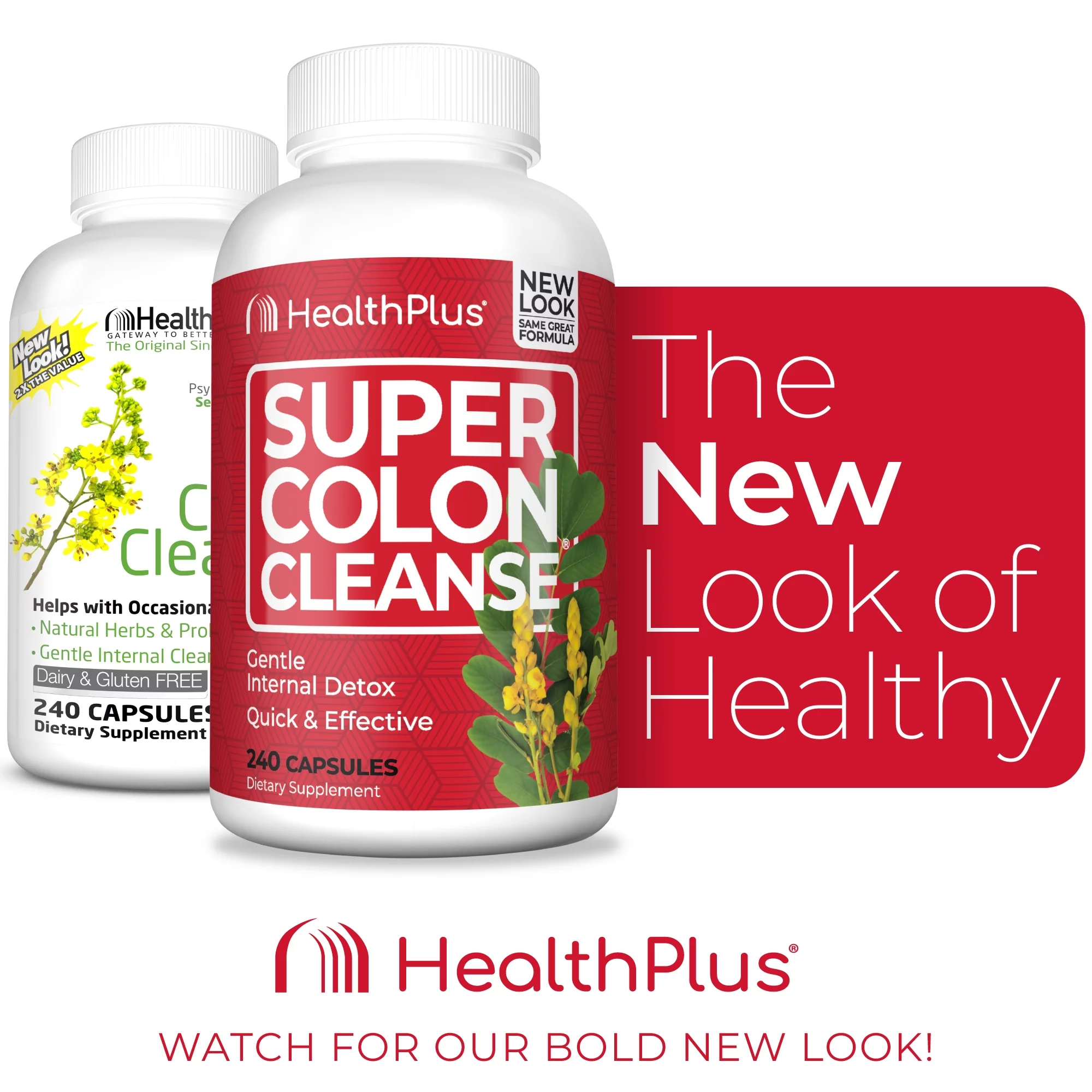 Health Plus Super Colon Cleanse Laxative Capsules, 240-Count