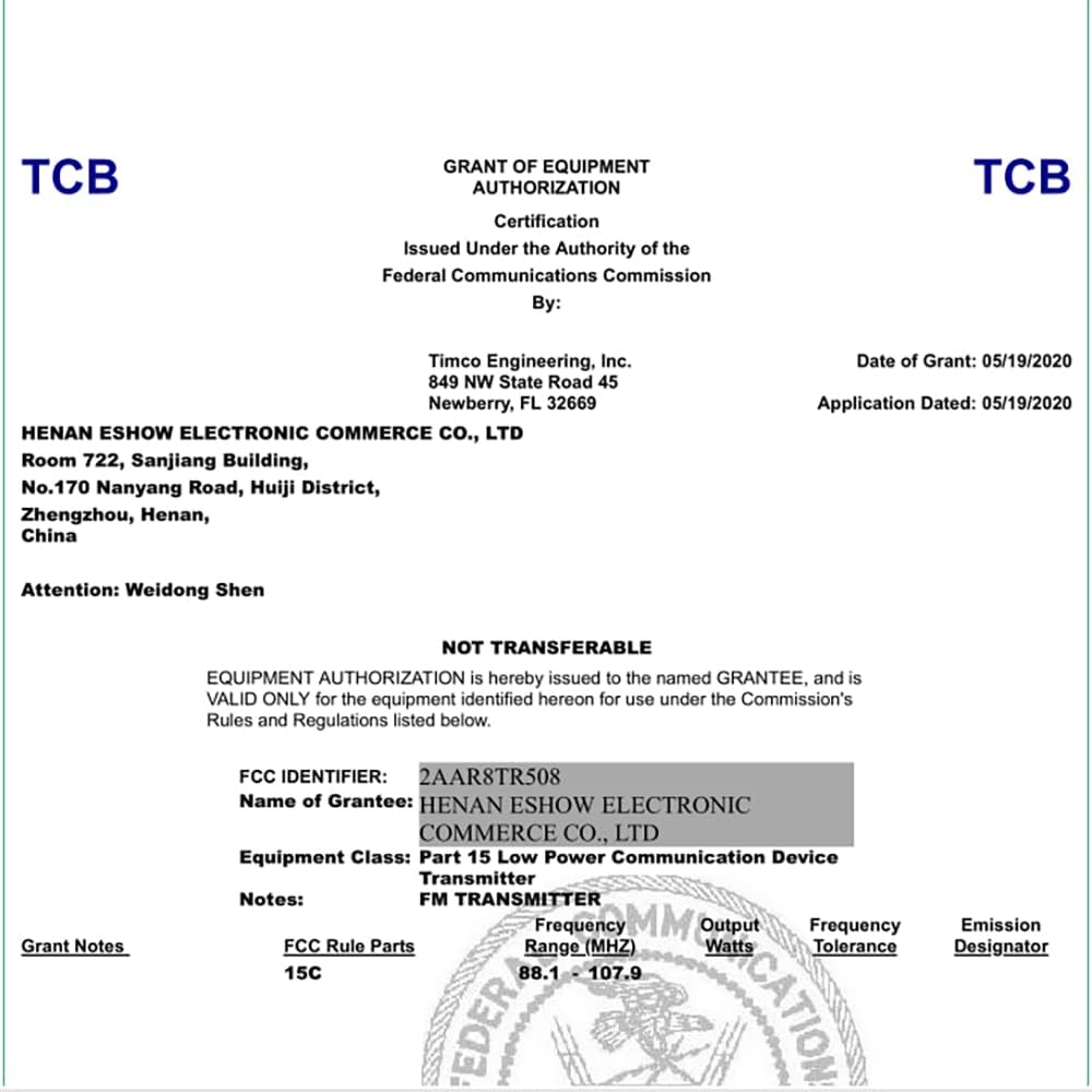 Retekess TR508 FM Transmitter for Church,FM Broadcast Transmitter,Long Range FM Radio Stereo Station with 3.5mm Mic Audio Jack for Drive in Movie,Parking Lot,Home,Library,Fcc Certified