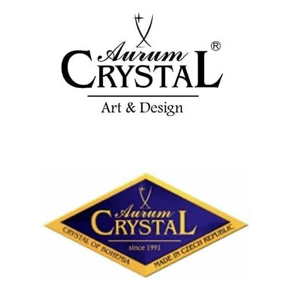 Bohemian Crystal Glass Vase 12''-Height Deep Blue ''Plantica'' European Design Centerpiece Flower Vase Home Decor Wedding Birthday Housewarming Anniversary