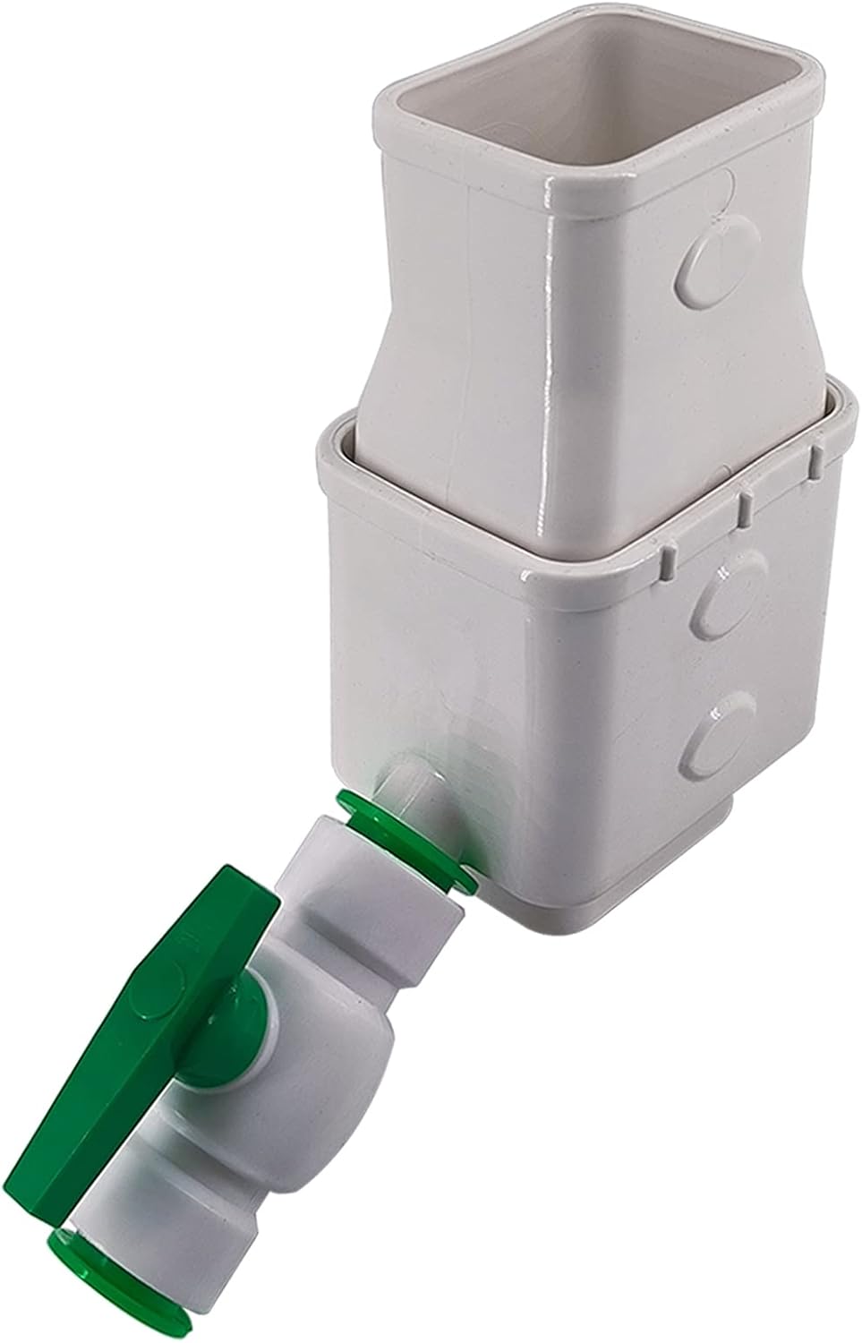 Rainwater Collection System, Gutter Downspout Diverter Kit Rain Barrel Diverter Kit with Shut Off Valve Fit for 2'' x 3'' Standard Gutter Downspout Rain Water Catching System