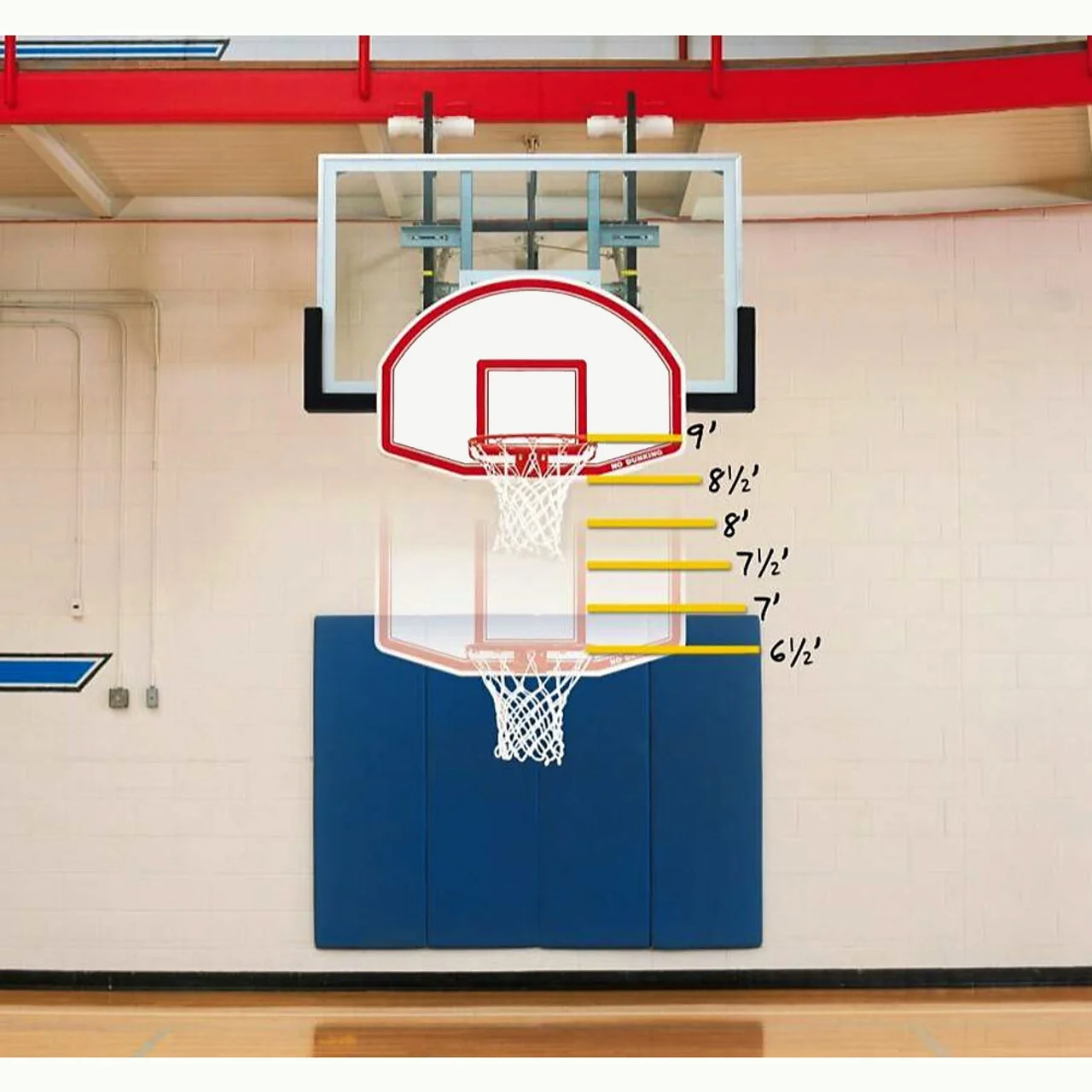 Bison 6-in-1 Adjustable Easy-Up Youth Basketball Goal