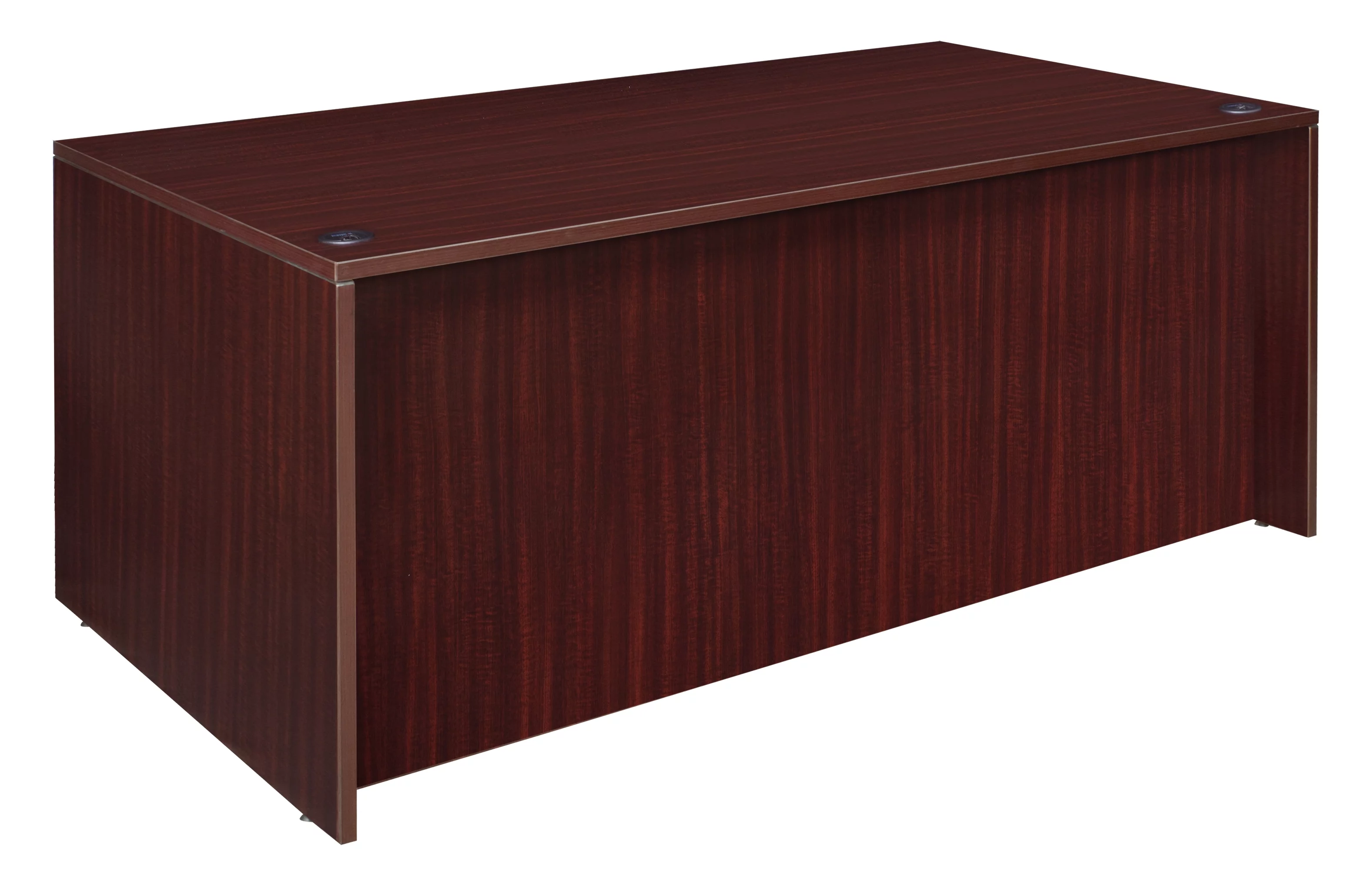 Romig Legacy 71 in.Hi-Low L Desk with Single Mobile Pedestal- Mahogany