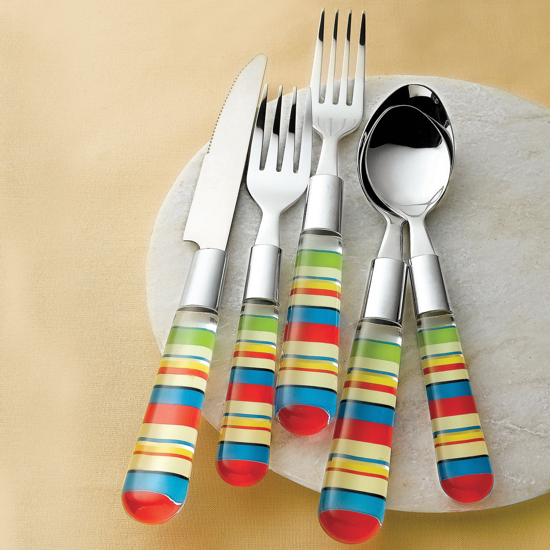 Brylanehome Santa Fe Striped 20 Piece Flatware Set, Santa Fe Stripe