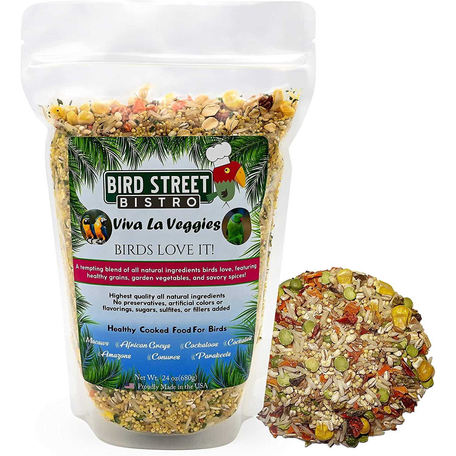 Bird Street Bistro Parrot Food Parakeet Food Cockatiel Food Bird Food - Pet Supplies online store