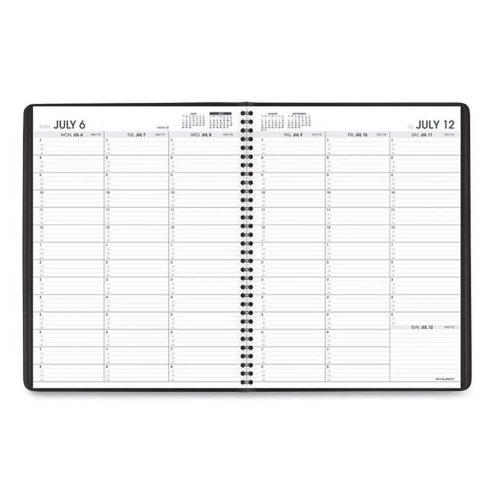 Weekly Appointment Book, 11 x 8.25, Black Cover, 14-Month (July to Aug): 2023 to 2024 | Bundle of 2 Each