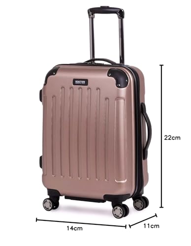 Kenneth Cole REACTION Renegade Luggage Expandable 8-Wheel Spinner Lightweight Hardside Suitcase, Navy Blue, 20-Inch Carry On