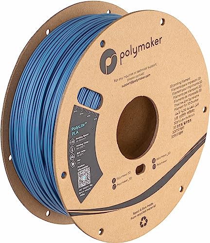 Polymaker PLA Filament, Black 3D Printing PLA Filament 1.75mm 1kg - PolyLite 3D Printer PLA Filament, Dimensional Accuracy +/- 0.03mm, Compatible with Most 3D Printer, Black