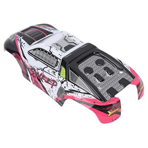 Drfeify RC Car Body Shell, PVC High Impact Car Body Shell Frame Remote Control for SCY 16101PRO 1/16 RC Cars (Rose Red)
