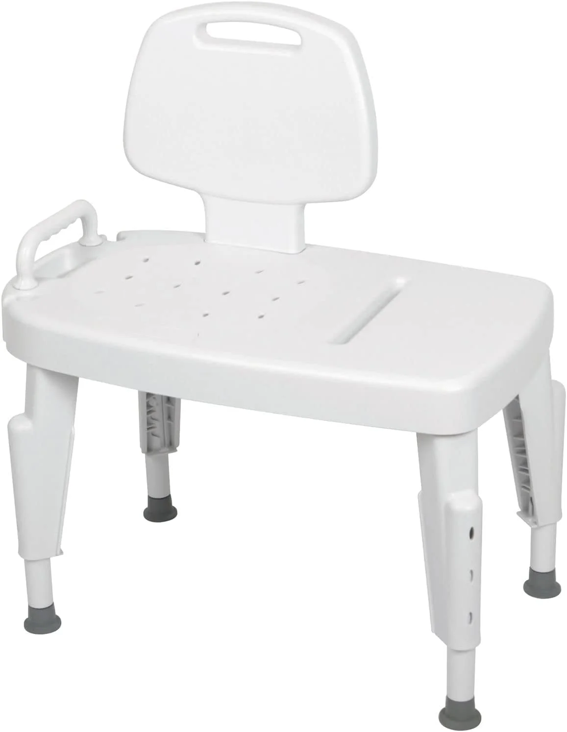 DMI Tool-Free Universal Transfer Bench for Bathtubs & Showers, 350lb Weight Capacity, Adjustable Legs, Secure Handles, FSA & HSA Eligible