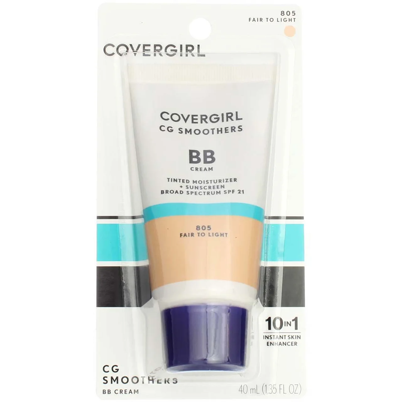 CoverGirl Smoothers SPF 21 Tinted Coverage, Fair to Light [805], 1.35 oz (Pack of 6)