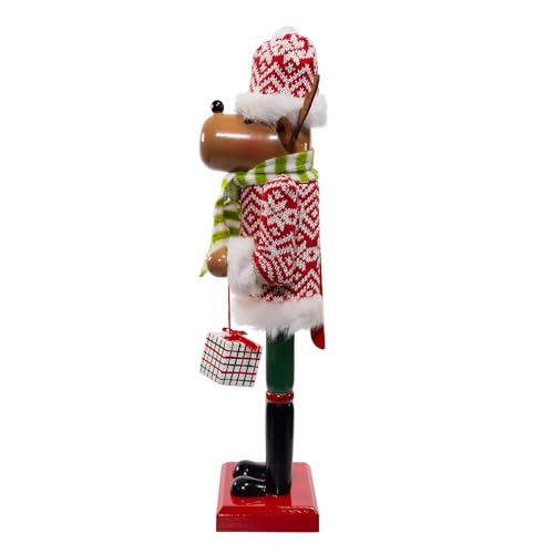 Kurt Adler 15-inch Wooden Reindeer Nutcracker