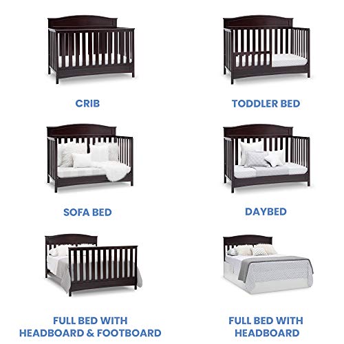 Delta Children Emery 4-in-1 Convertible Baby Crib - Greenguard Gold Certified, White