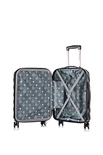 Rockland Melbourne Hardside Expandable Luggage with Spinner Wheels, 2TONENAVY, 2 Piece (20/28)