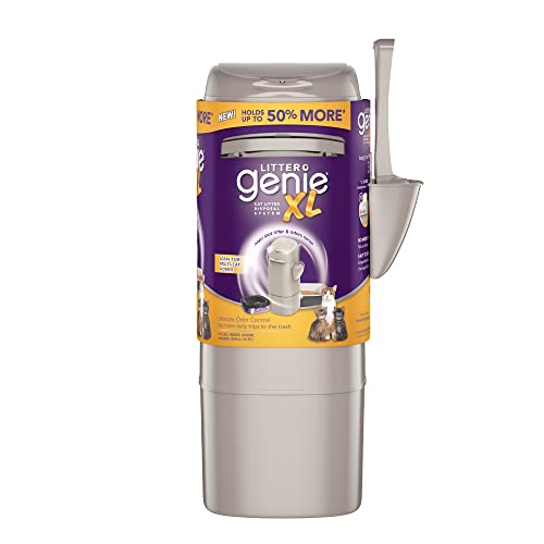 Litter Genie XL+ Pail | Cat Litter Waste Disposal System for Odor Control | Includes 1 Jumbo Refill Bag