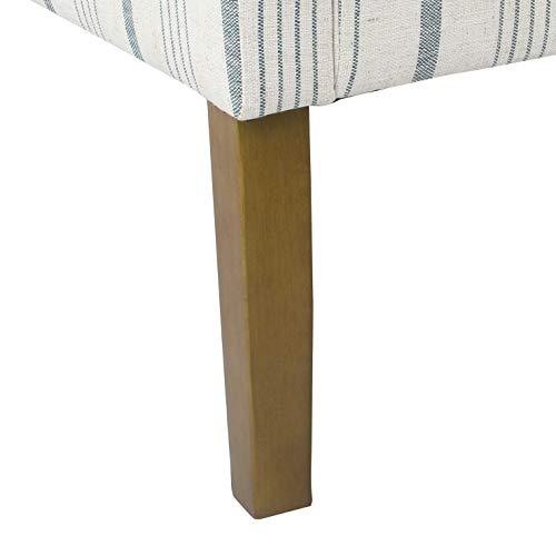 HomePop Velvet Swoop Arm Accent Chair, Suri Blue