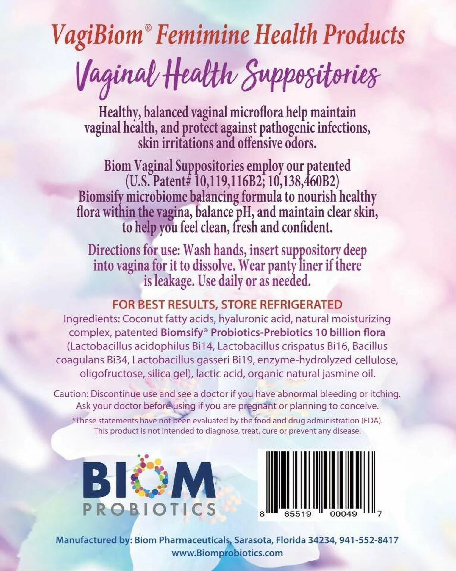 Vaginal Probiotics for Women pH Balance Suppository