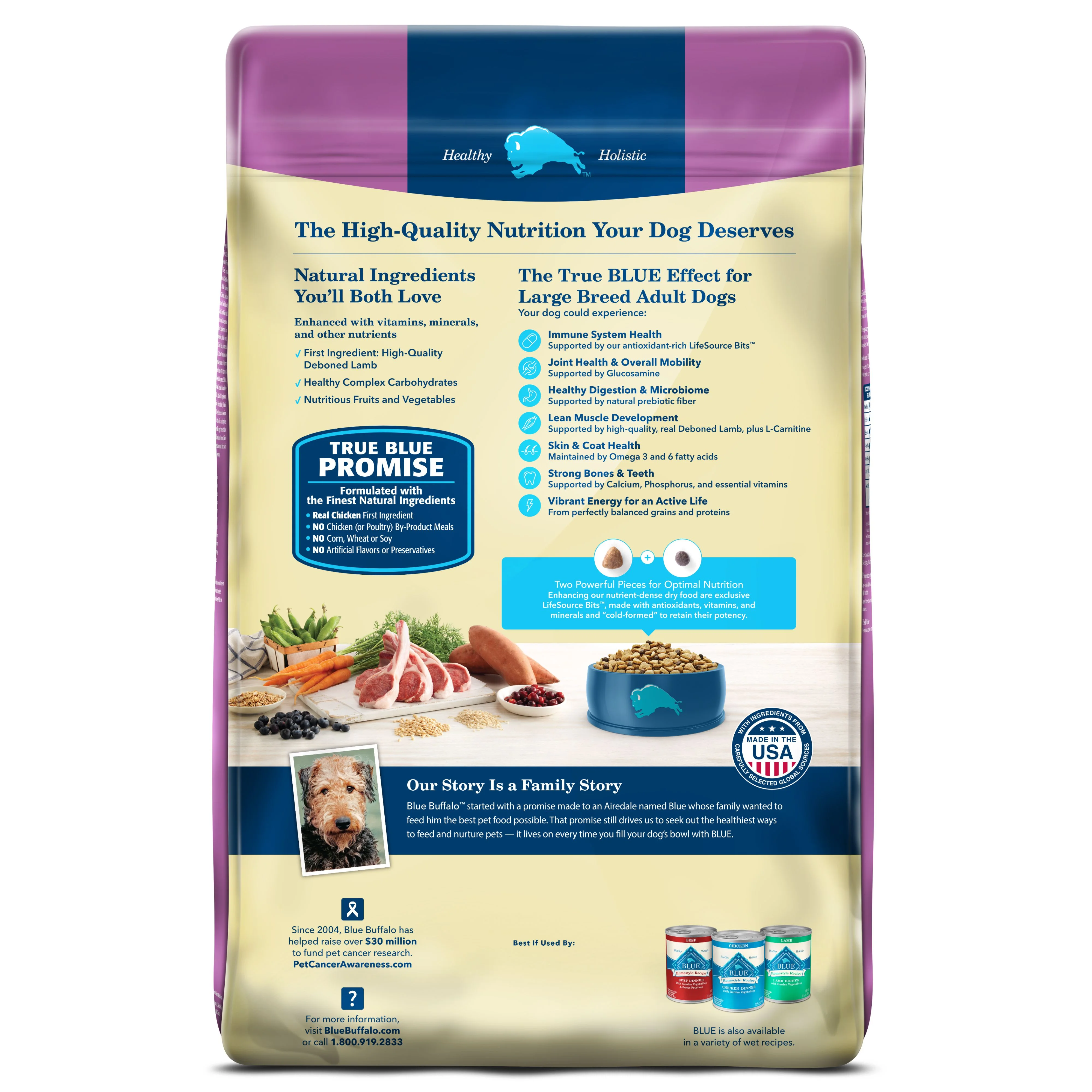 Blue Buffalo Life Protection Formula Large Breed Dry Dog Food, Lamb & Rice, 30-lb. Bag