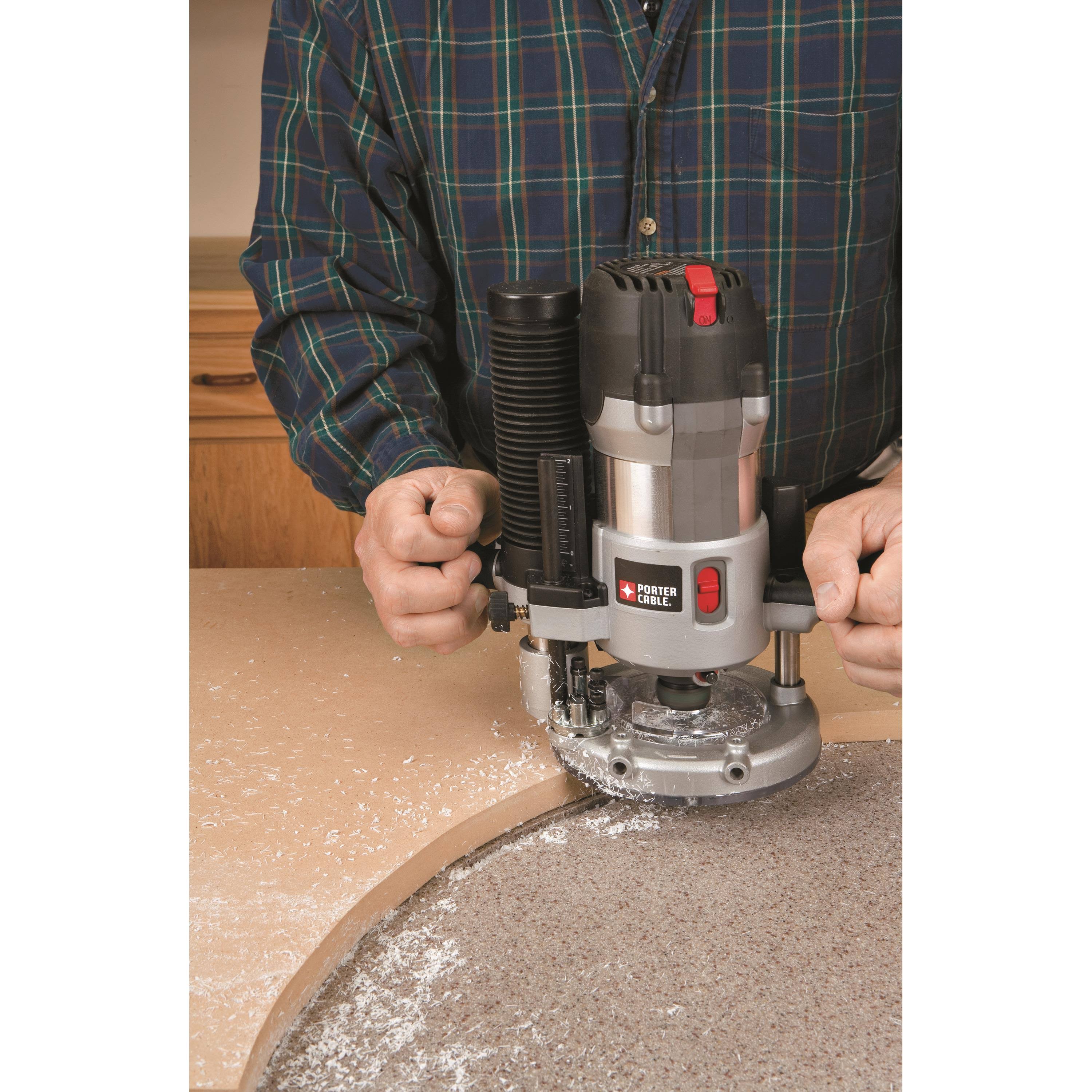 Porter-Cable 893PK Plunge u0026 Fixed Base Router Kit, 2.25 HP