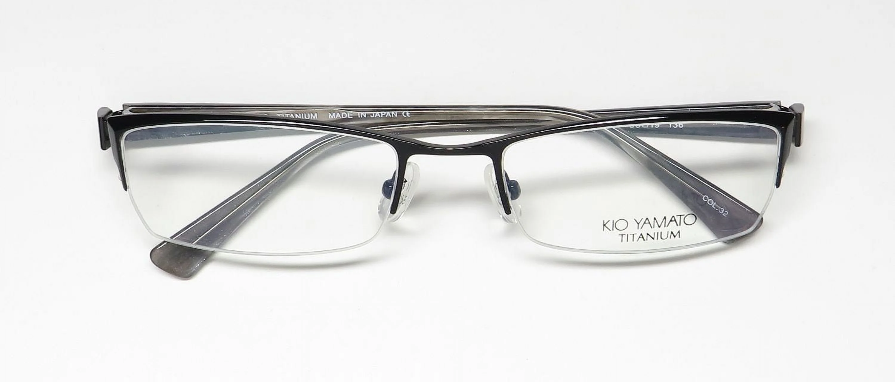KIO YAMATO KT-255 TITANIUM HALF-RIM MADE IN JAPAN ELEGANT EYEGLASS FRAME/GLASSES