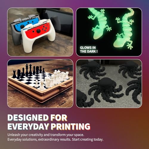 OVERTURE PLA Filament 1.75mm PLA 3D Printer Filament, 2kg Cardboard Spool (4.4lbs), Dimensional Accuracy +/- 0.02mm, Fit Most FDM Printer (Black 2-Pack)