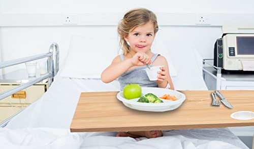 Overbed Table with Wheels, Rolling Tray Table, Hospital Bed Table, Adjustable Overbed Bedside Rolling Laptop Table (Black)