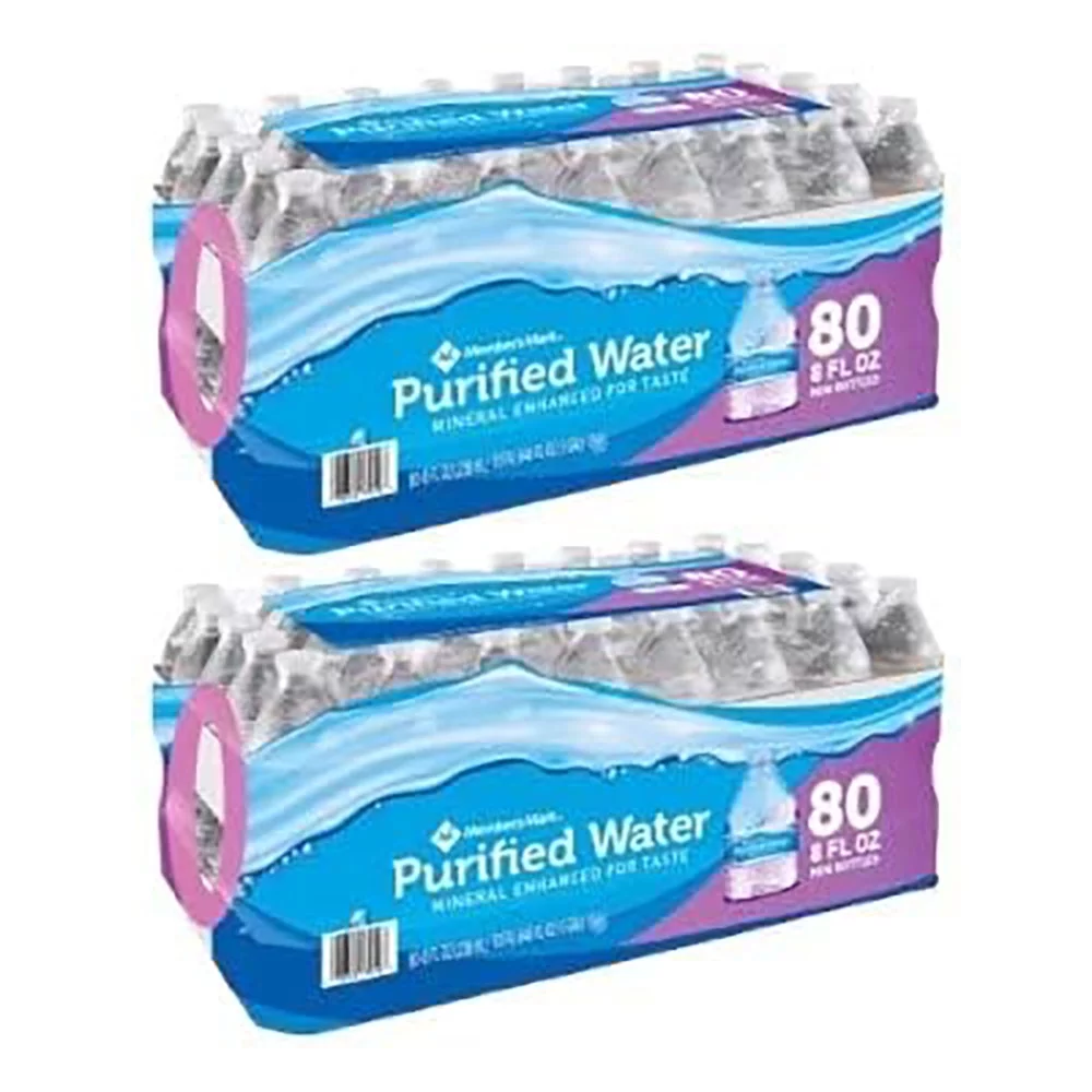 Purified Water 8 oz. bottle, 80 pk -Small Bottles Of Water - Mini Water Bottles - 8 oz Bottled Water - Bulk Small Water Bottles PACK OF 2 (TOTAL 160 Bottles)