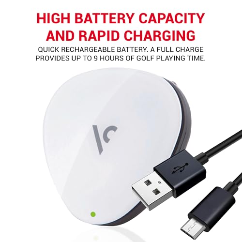 Voice Caddie VC4 Golf GPS Range Finder with Voice Output of Distance, Auto Slope, and Active Green Info on 40,000+ Courses - 8 Hours of Battery Life