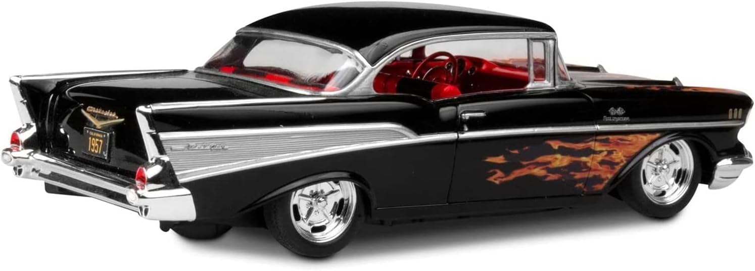 Revell 85-1529 ’57 Chevy Bel Air Model Car Kit 1:25 Scale 30-Piece Skill Level 3 SnapTite Max Plastic Model Building Kit,Black