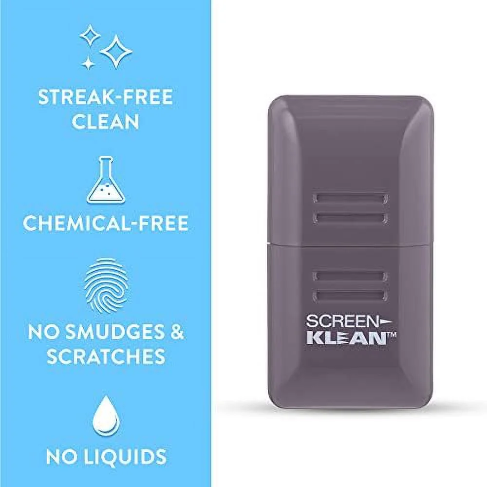 Screenklean Tablet Screen Cleaner - Efficient  Durable  Microfiber Technology Electroplated Silver